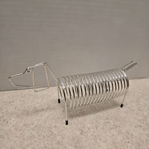 Metal Dachshund Letter Holder Coiled Wire